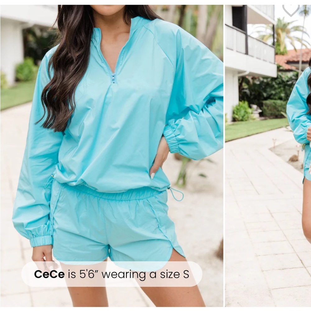 Women's Aqua windbreaker